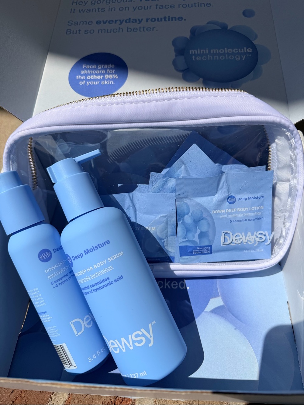 Dewsy Deep Moisture Body Serum & Lotion Set — Light Blue